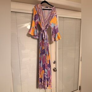 Pucci knock off Colorful Patterned Maxi Dress